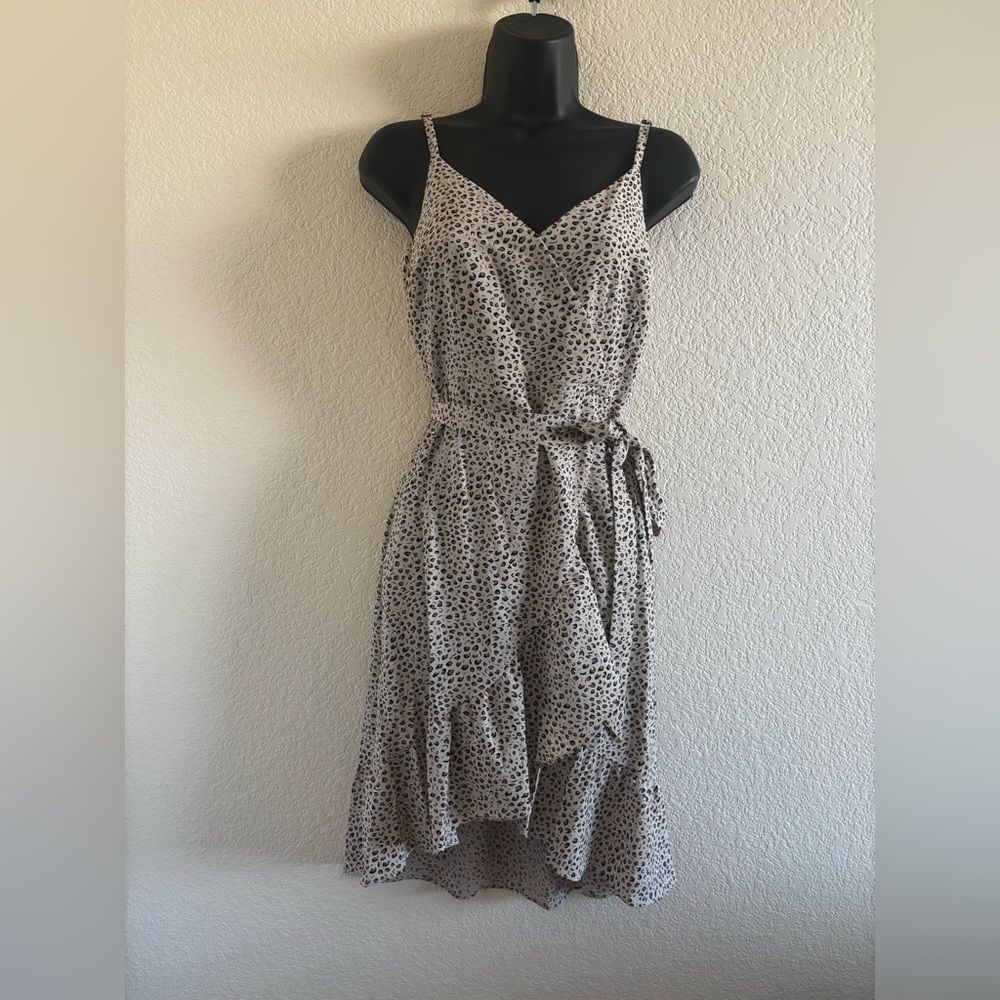 Sanctuary Bianca Leopard Print Midi Dress NWT